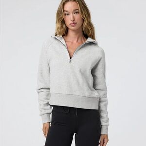 Women's Gray Half-Zip Sweatshirt